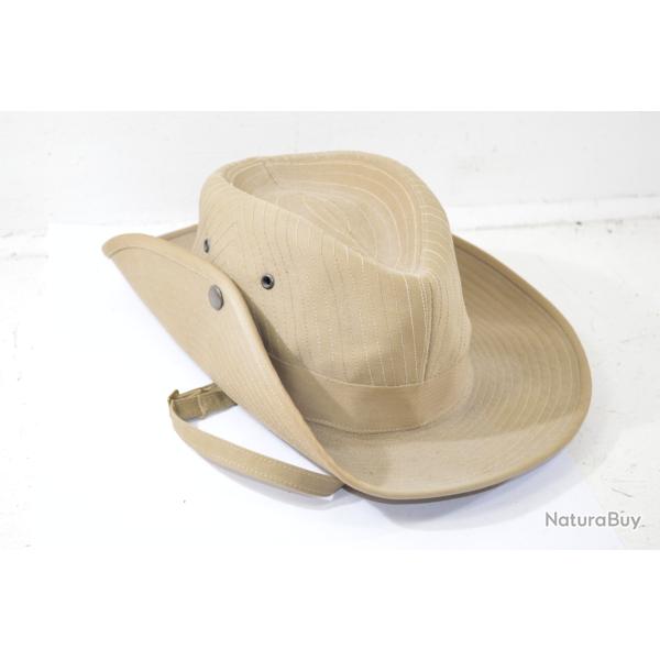 Chapeau de brousse tropical Arme Franaise Indochine. SEGAL PARIS taille 56. Modle 1949 ?