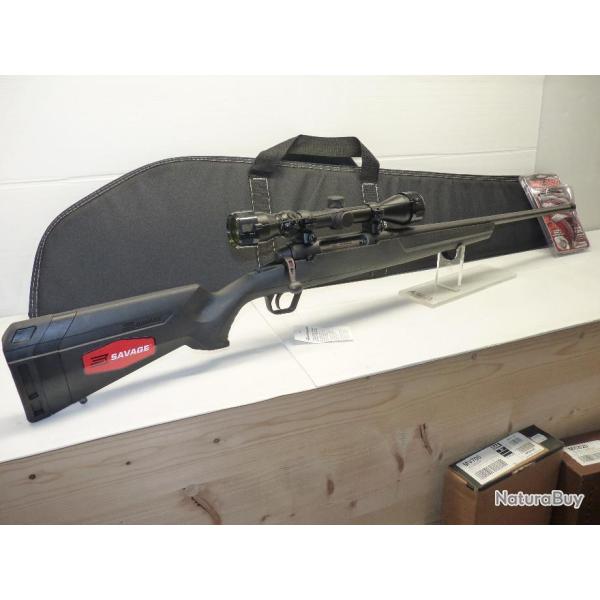 PACK SAVAGE AXIS SPECIAL GAUCHER- CAL 308 WIN- CANON 56CM FILETE LUNETTE FOURREAU KIT DE NETTOYAGE