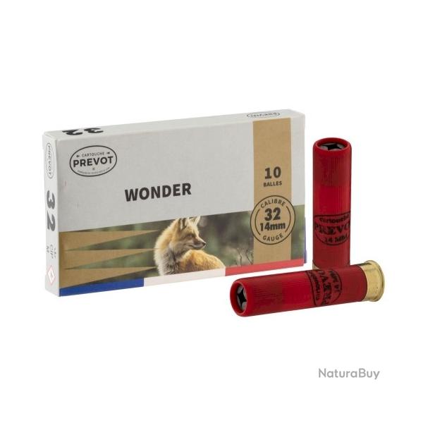 Cartouches balles PREVOT 14mm (Cal 32) Wonder x10