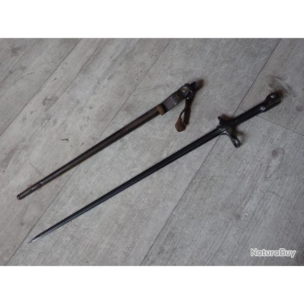 SANS MATRICULE Baionnette de cycliste, Mdle 1900 SUISSE pour k11 ou K31 avec fourreau !!