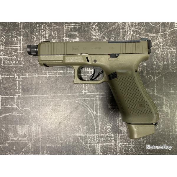 Glock 45 MOS Gen 5 FS Filet M13.5x1 LH Edition Hunter (ODG) en stock