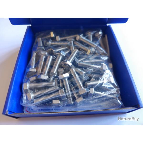 Boulons � t�te hexagonale en INOX A4 MARIN (316L) - �8 mm x 30 mm - Quantit� : 50 - M8