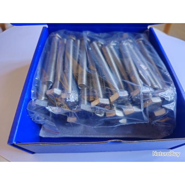 Boulons � t�te hexagonale en INOX A4 MARIN (316L) - �10 mm x 80 mm - Quantit� : 50 - M10