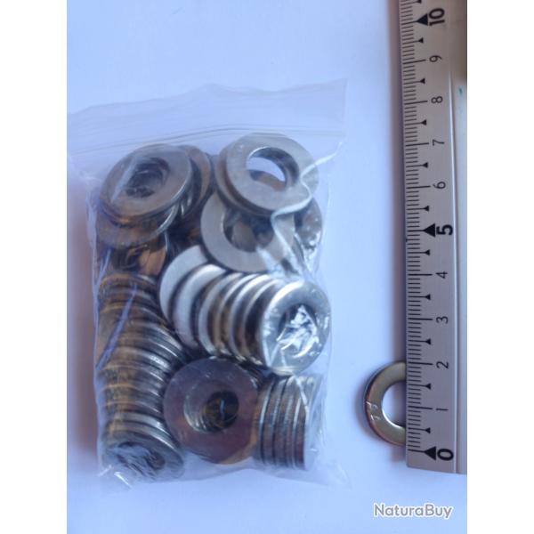 Rondelles plates en INOX A4 MARIN (316L) - �10 mm - Quantit� : 50 - Ultra r�sistant