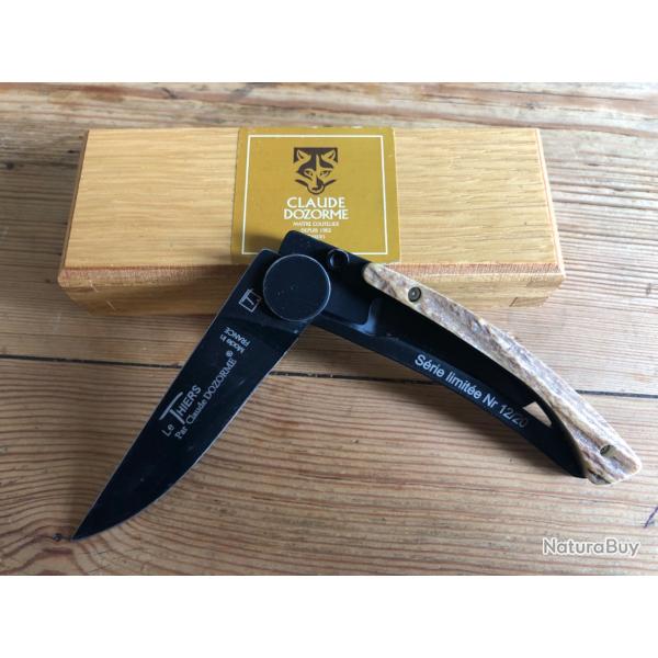 Couteau de poche Le Thiers par Claude Dozorme S�rie Limit�e 12/20 manche en bois de Cerf