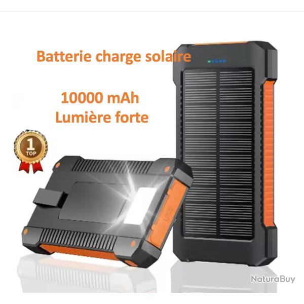 Batterie Externe recharge  Solaire avec 10000mAh  Alimentation Mobile Ext�rieure, �tanche