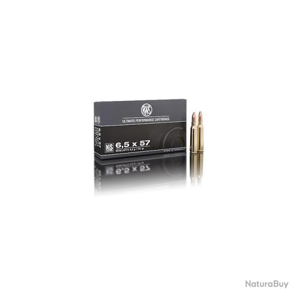 Munitions RWS calibre 6.5X57 KS 127gr - 8.2g x20
