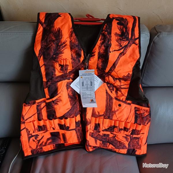 Gilet de chasse percussion reversible