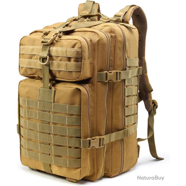 Sac a Dos Tactique Militaire 45L tanche Molle Camping Chasse Pche Assaut Randonne Trekking