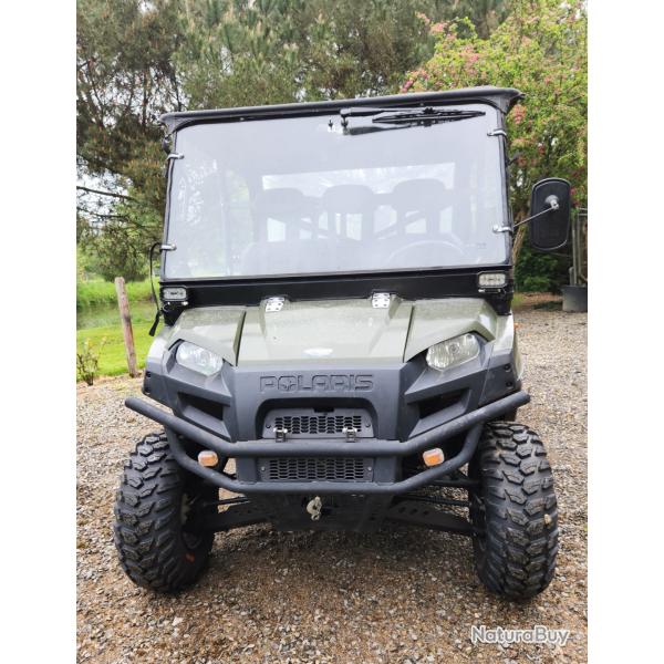 Quad polaris Ranger 6 places avec remorque double essieux