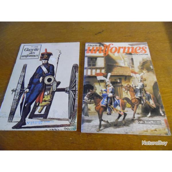 LOT DE 2 GAZETTE DES UNIFORMES num�ros 27 et 29