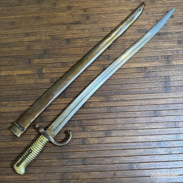 BA�ONNETTE FRAN�AISE 1866 CHASSEPOT MANUFACTURE D'ARMES DE ST ETIENNE MAI 1873