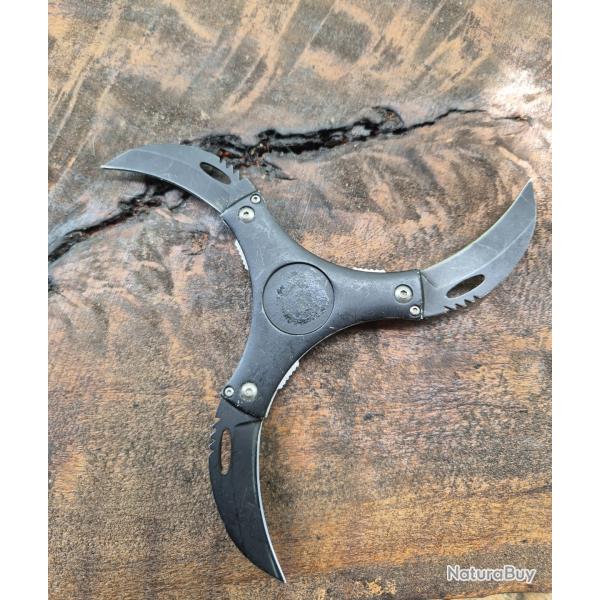 Couteau de lancer pliant tri lame virginia aisi 420