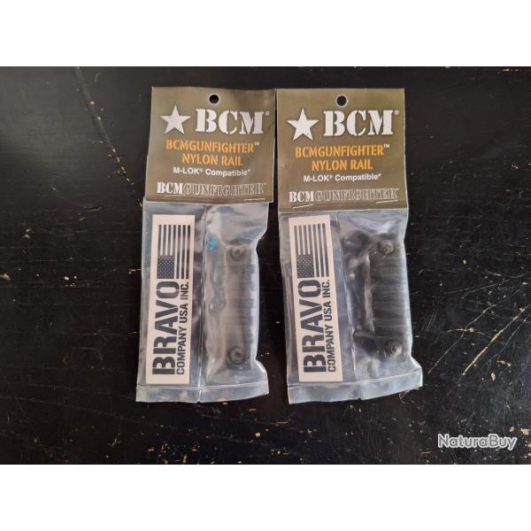 Deux rails picatinny 3" compatible M-LOK BCM Gunfighter NEUFS