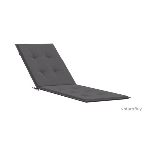 Coussin de chaise longue terrasse anthracite 180x50x4 cm tissu Oxford imperm�able