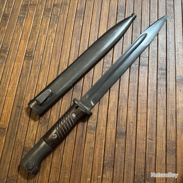 BELLE BA�ONNETTE K98 ALLEMANDE BEAU  MARQUAGE COF 43 ��CARL EIKHORN�� et ��41 CUL�� WW2