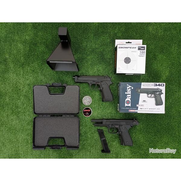 PACK-2 Pistolet  Ressort DAISY 340 POWERLINE Bbs Cal. 4,5 mm
