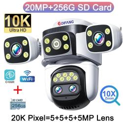 Camera IP Wifi 4 Objectifs 20MP Zoom 10X PTZ  AI-Avec MicroSD 256GB 20260729082524