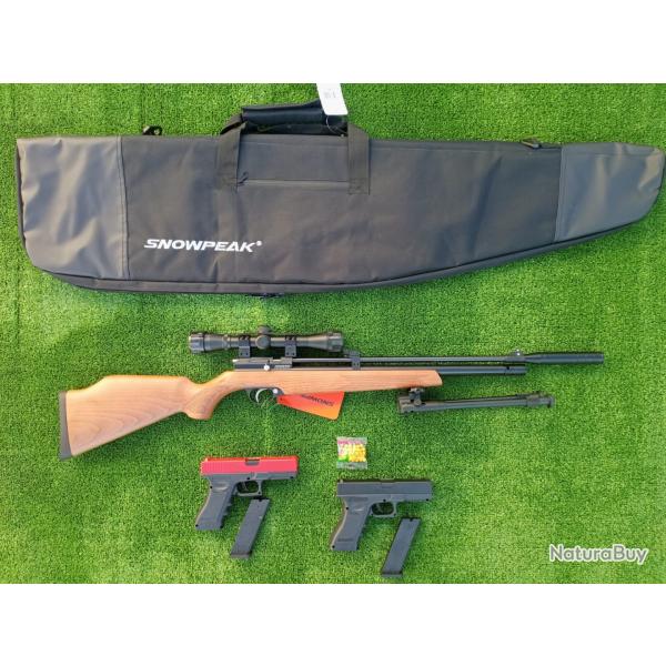 PACK CADEAU-6 ! CARABINE PCP ARTEMIS PR900 R GEN 2 CAL. 4,5 mm + Pistolet Glock 17