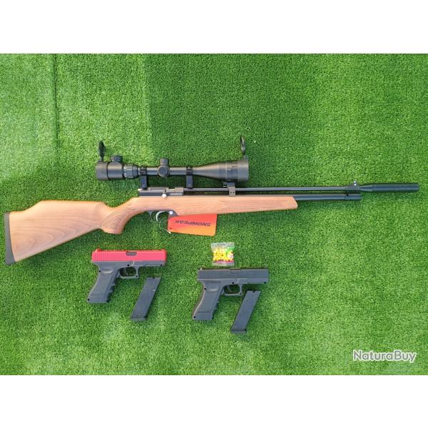 PACK CADEAU-8 ! CARABINE PCP ARTEMIS PR900 R GEN 2 CAL. 5,5 mm + Pistolet Glock 17