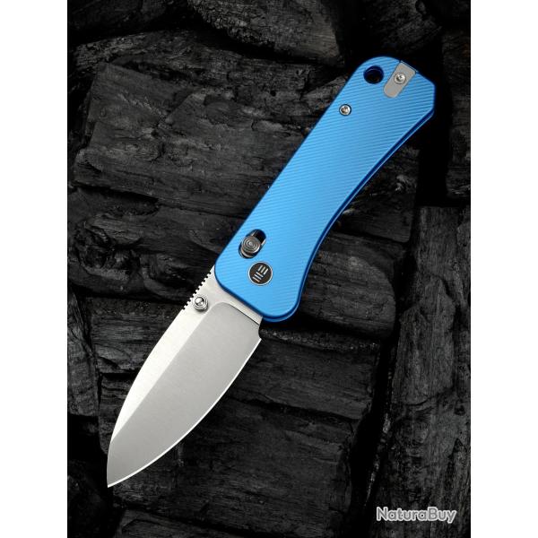 Couteau WE Knife Banter 2 Crossbar Manche Alu Bleu Lame Acier S35VN KIVT WE230751