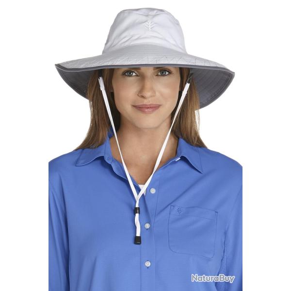 Chapeau Randonn�e Anti Uv Femme - Blanc 58cm
