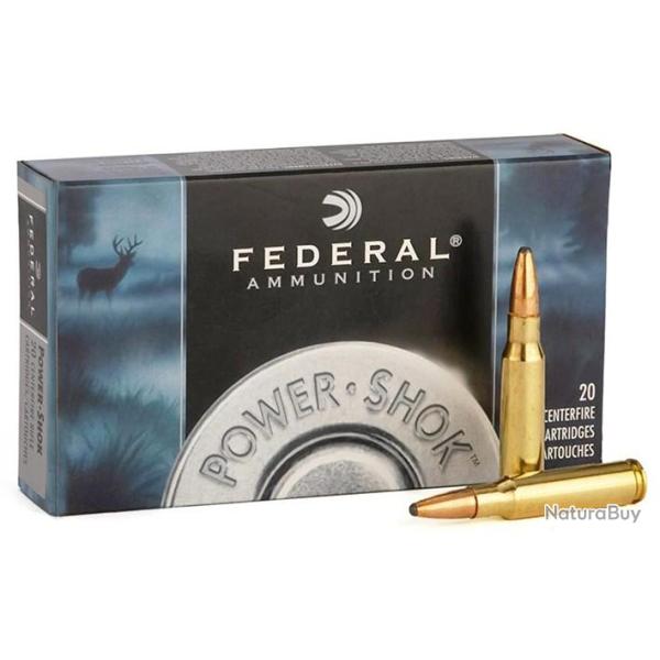 Boite de 20 cartouches Federal power shok soft point cal.30-06 180gr 11,66G