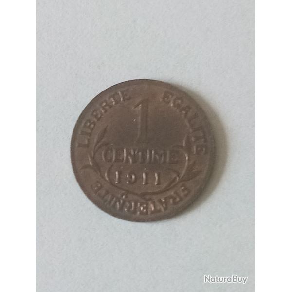 pi�ce 1 centime Daniel-Dupuis 1911