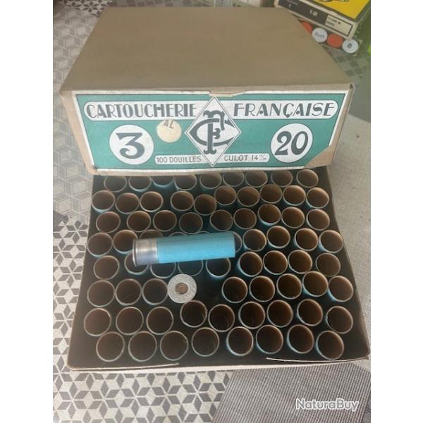 boite de 100 douilles cal 20/65 de la CF.