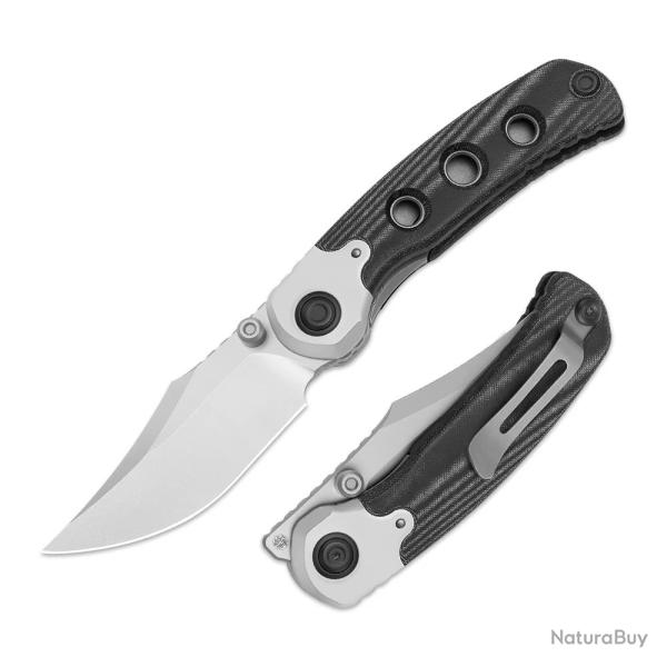 Couteau Kizer X-Series PIONEER Manche Micarta Noir/Alu Lame Bowie Acier Nitro-V Linerlock ZXFK03A3