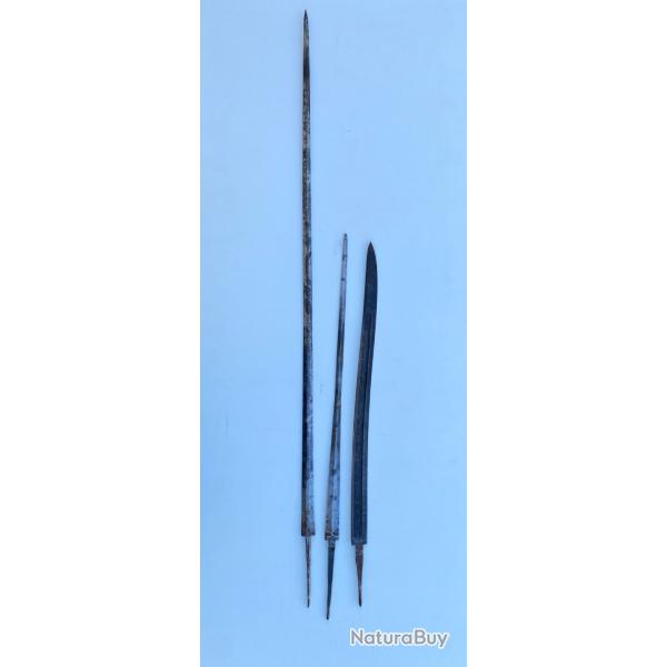 3 Lames pour l'Epe d'officier Premier Empire_dague marine&baonnette (XIXth)