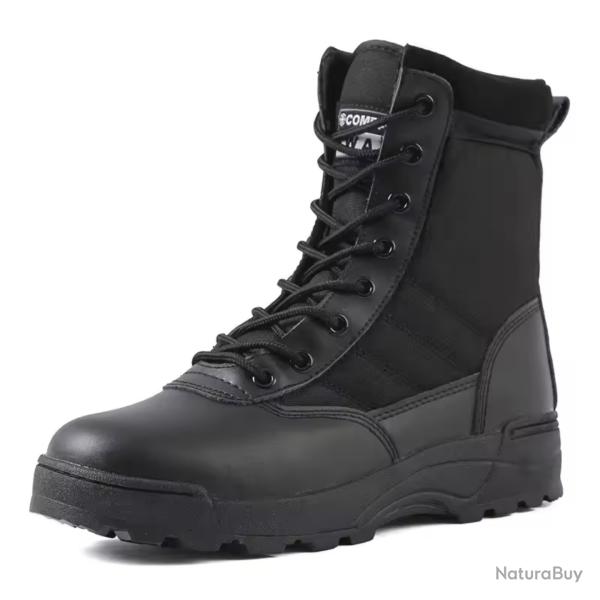 Bottes Tactiques Homme Militaire - Chaussures Combat, Randonn�e Outdoor, S�curit� Travail - Noir