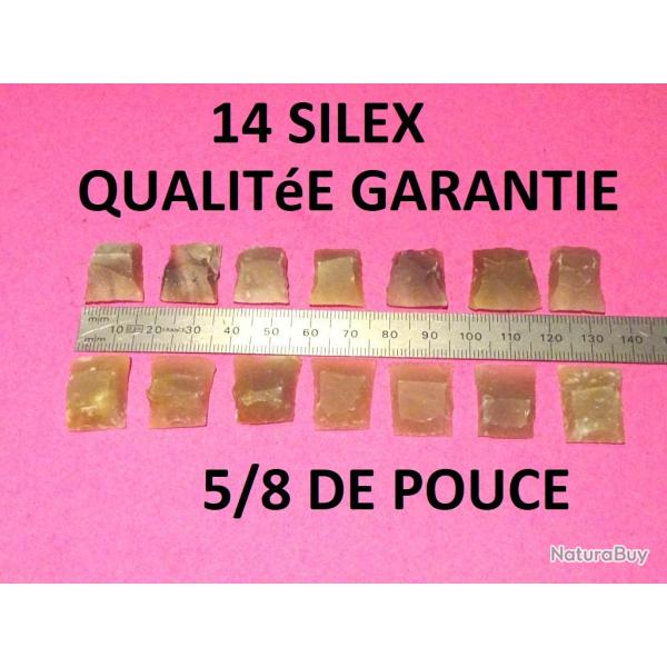 lot de 14 silex blonds 5/8 de pouce QUALITEE GARANTIE - VENDU PAR JEPERCUTE (D24C281)