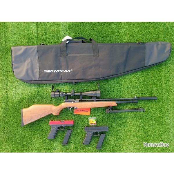 PACK CADEAU-10 ! CARABINE PCP ARTEMIS PR900 R GEN 2 CAL. 4,5 mm + Pistolet Glock 17