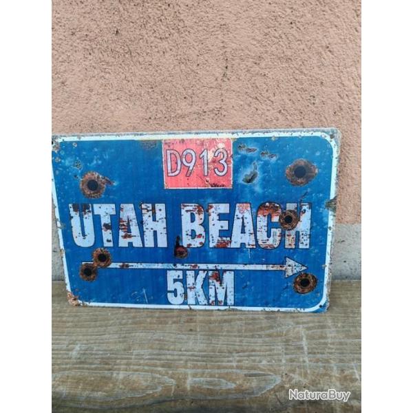 PLAQUE MTAL VINTAGE "UTAH BEACH"