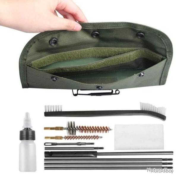 KIT ENTRETIEN ARMES � FEU - 5.56/22lr/223/AR15,etc BROSSES LAITON+FLACON HUILE - LIVRAISON GRATUITE