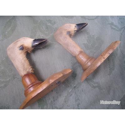 Porte-Fusil Taxidermie 2 Armes - En Pieds De Chevreuil, Fabrication Française, Occasion