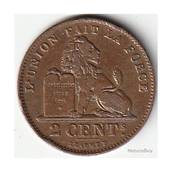 Pi�ce de Monnaie Belgique 2 centimes - L�opold II 1905 Qualit�