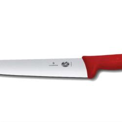 COUTEAU BOUCHER VICTORINOX FIBROX ROUGE 28 cm