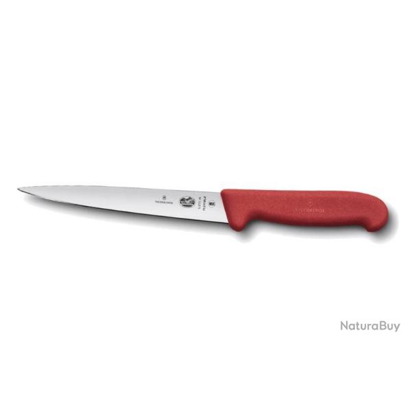 COUTEAU A DENERVER EPLUCHEUR 20 CM VICTORINOX FIBROX ROUGE