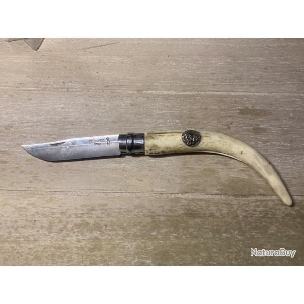 Opinel N8 bois de cerf cornillon