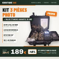 Destockage ! 3 Cam&eacute;ras 120&deg; avec LED 940 nm Invisibles + Valise &Eacute;tanche B&W