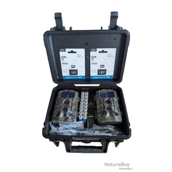 black FRIDAY !  2 cameras FLASH IR invisible avec Valise + cartes 32 GB + piles