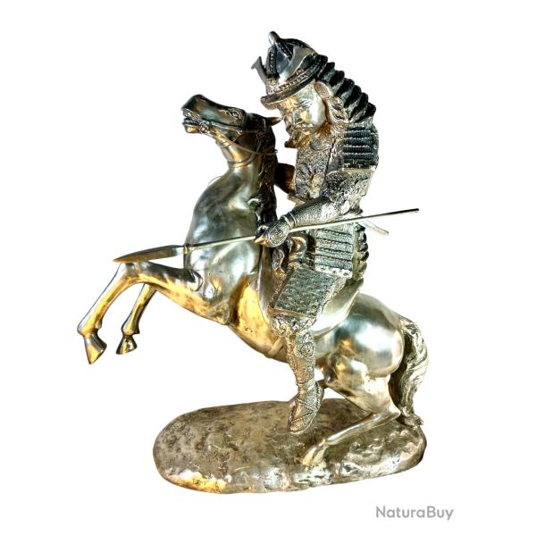 Samoura� � cheval bronze argent�