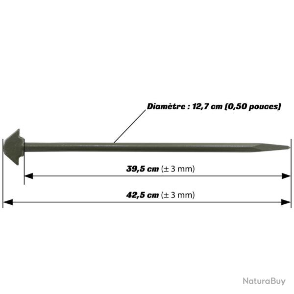 Piquet tente/barnum -militaire -metal (lot de 6 piquets)