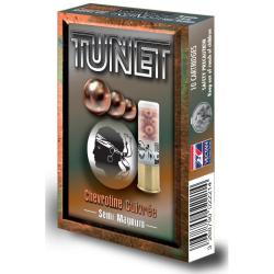 Cartouches TUNET chevrotine semi magnum cal 12-16 cuivr&eacute;e