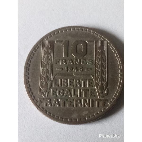 pi�ce 10 Francs TURIN Rameaux Courts 1946