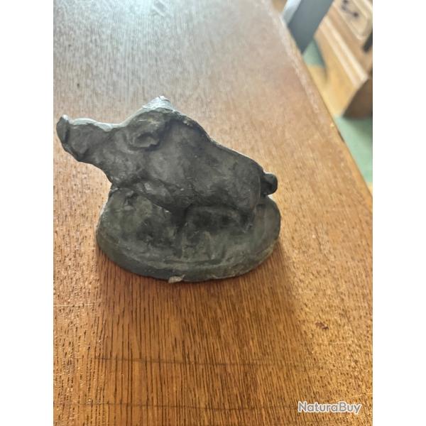 Statuette sangliers en fonte
