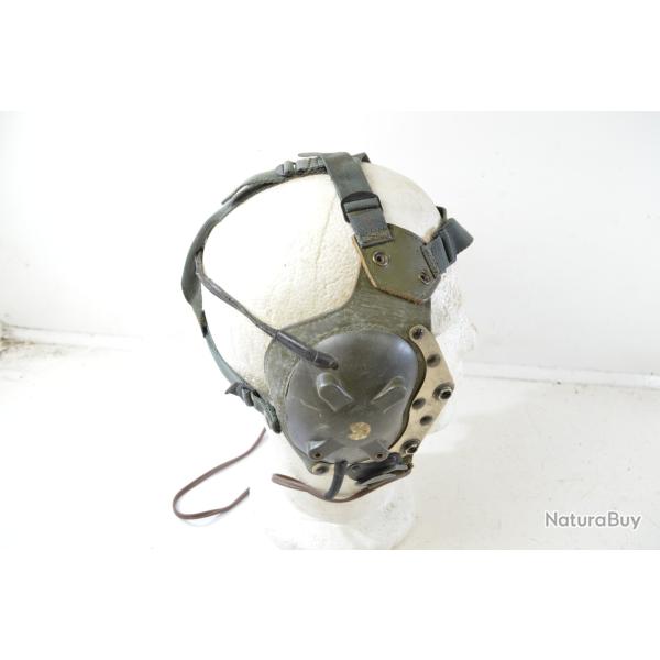 Casque / quipement de tte radio char EF25 EF-25. Arme Franaise pour casque modle 1965.