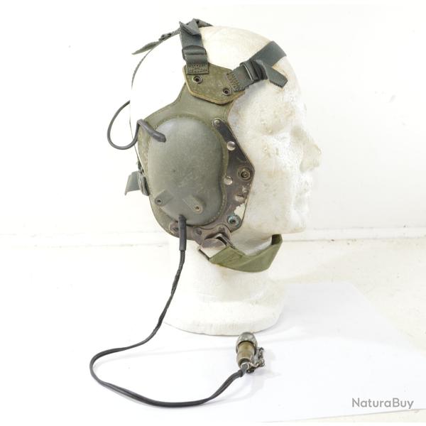 Casque / quipement de tte radio char EF25 EF-25. Pour casque modle 1965. Arme Franaise